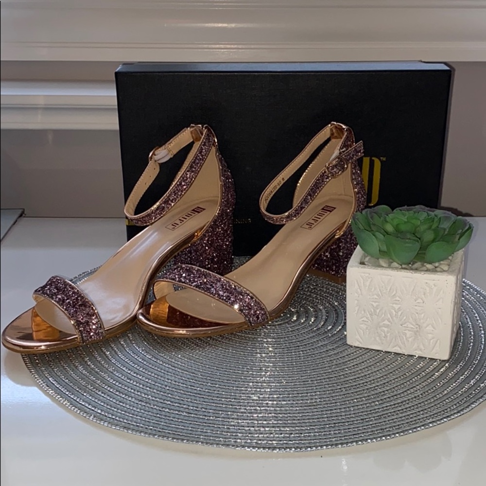 Rose Gold Heeled Sandal